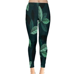 Plant Leaves Leggings  by artworkshop