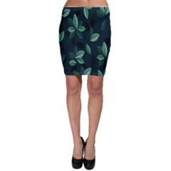 Plant Leaves Bodycon Skirt