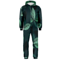 Plant Leaves Hooded Jumpsuit (men) by artworkshop