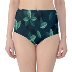 Plant Leaves Classic High-waist Bikini Bottoms by artworkshop