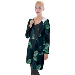 Plant Leaves Hooded Pocket Cardigan by artworkshop