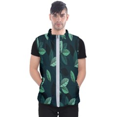 Plant Leaves Men s Puffer Vest