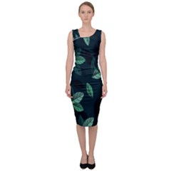 Plant Leaves Sleeveless Pencil Dress by artworkshop