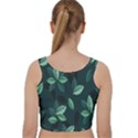 Plant Leaves Velvet Racer Back Crop Top View2