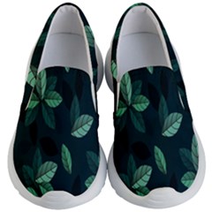 Plant Leaves Kids Lightweight Slip Ons by artworkshop