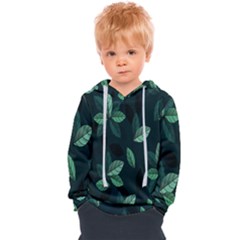 Plant Leaves Kids  Overhead Hoodie by artworkshop