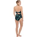 Plant Leaves Scallop Top Cut Out Swimsuit View2