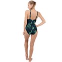 Plant Leaves High Neck One Piece Swimsuit View2