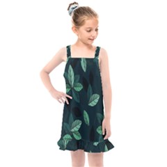 Plant Leaves Kids  Overall Dress by artworkshop