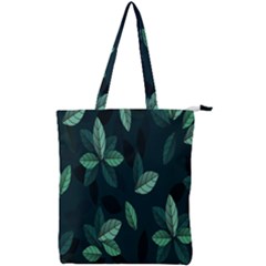 Plant Leaves Double Zip Up Tote Bag by artworkshop