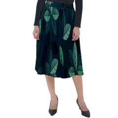 Plant Leaves Classic Velour Midi Skirt  by artworkshop