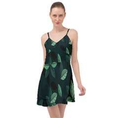 Plant Leaves Summer Time Chiffon Dress by artworkshop