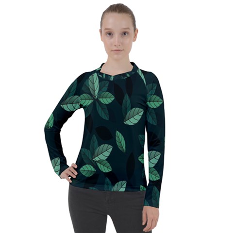 Plant Leaves Women s Pique Long Sleeve Tee by artworkshop