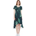 Plant Leaves High Low Boho Dress View1