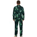 Plant Leaves Men s Long Sleeve Velvet Pocket Pajamas Set View4