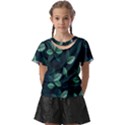 Plant Leaves Kids  Front Cut Tee View1