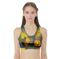 Raindrops Water Sports Bra With Border by artworkshop