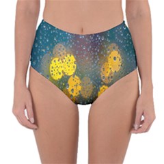 Raindrops Water Reversible High-waist Bikini Bottoms by artworkshop