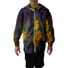 Raindrops Water Kids  Hooded Windbreaker by artworkshop