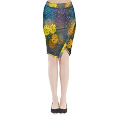 Raindrops Water Midi Wrap Pencil Skirt by artworkshop