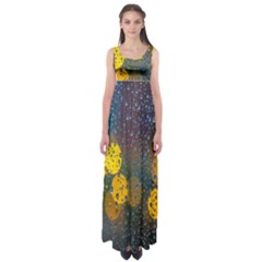 Raindrops Water Empire Waist Maxi Dress by artworkshop