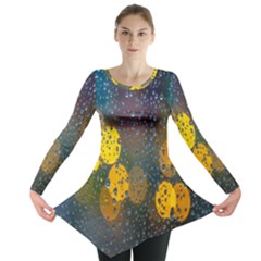 Raindrops Water Long Sleeve Tunic  by artworkshop