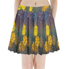 Raindrops Water Pleated Mini Skirt by artworkshop