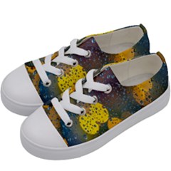 Raindrops Water Kids  Low Top Canvas Sneakers by artworkshop