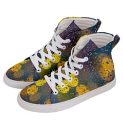 Raindrops Water Men s Hi-top Skate Sneakers by artworkshop