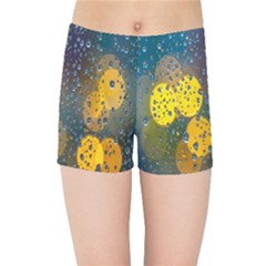 Raindrops Water Kids  Sports Shorts by artworkshop