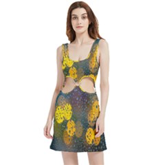 Raindrops Water Velvet Cutout Dress by artworkshop