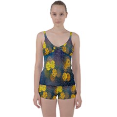 Raindrops Water Tie Front Two Piece Tankini by artworkshop