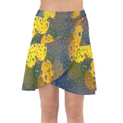 Raindrops Water Wrap Front Skirt