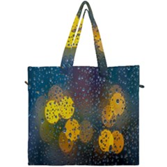 Raindrops Water Canvas Travel Bag by artworkshop