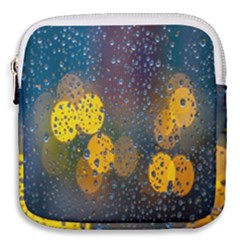 Raindrops Water Mini Square Pouch by artworkshop