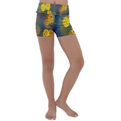 Raindrops Water Kids  Lightweight Velour Yoga Shorts by artworkshop