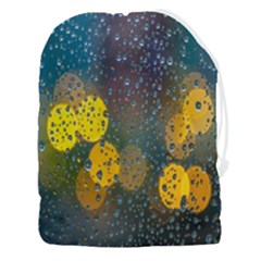 Raindrops Water Drawstring Pouch (3xl) by artworkshop