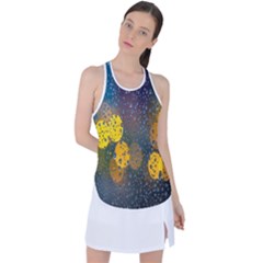 Raindrops Water Racer Back Mesh Tank Top by artworkshop