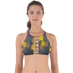 Raindrops Water Perfectly Cut Out Bikini Top by artworkshop