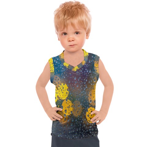 Raindrops Water Kids  Sport Tank Top by artworkshop