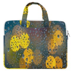 Raindrops Water Macbook Pro13  Double Pocket Laptop Bag by artworkshop