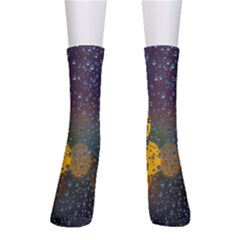 Raindrops Water Crew Socks by artworkshop