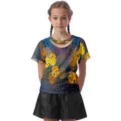 Raindrops Water Kids  Front Cut Tee by artworkshop