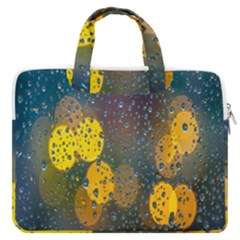 Raindrops Water Macbook Pro 16  Double Pocket Laptop Bag  by artworkshop