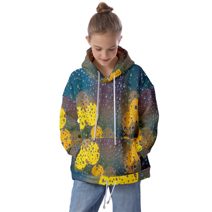 Raindrops Water Kids  Oversized Hoodie