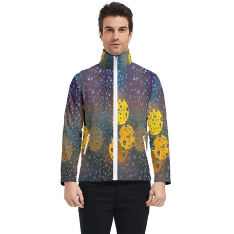 Raindrops Water Men s Bomber Jacket by artworkshop