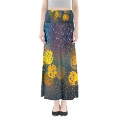 Raindrops Water Full Length Maxi Skirt by artworkshop