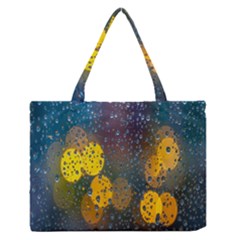 Raindrops Water Zipper Medium Tote Bag by artworkshop