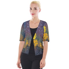 Raindrops Water Cropped Button Cardigan by artworkshop