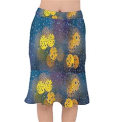 Raindrops Water Short Mermaid Skirt by artworkshop